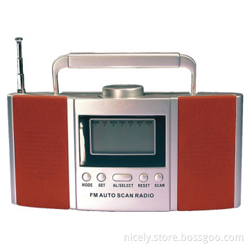 fm auto scan radio with speaker,antenna and LCD display